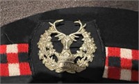 Scottish military cap with stag badge