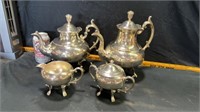 Silverplate tea set