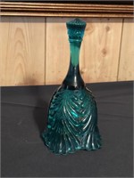 Fenton glass bell bluish green