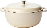 ORANGE Cast Iron Dutch Oven  7.3-Quart