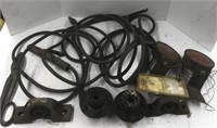 Lot of assorted tools including jumper cables and