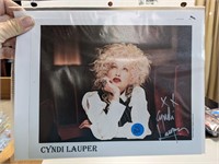 Cyndi Lauper Autographed Print
