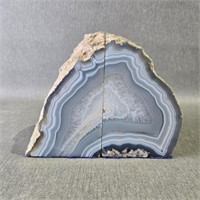 Crystal Agate Polished Geode Book Ends