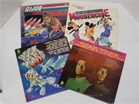 Records GI Joe, Mousercise, Duck Wars, Star Trek