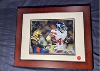 AHMAD BRADSHAW RUN VS PACKERS SIGNED AND FRAMED