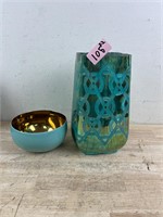 Teal Metal Decor