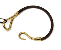 HERMES 'JUMBO' BROWN LEATHER CORD BRACELET