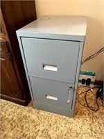 2-Drawer Metal Filing Cabinet w/ Key