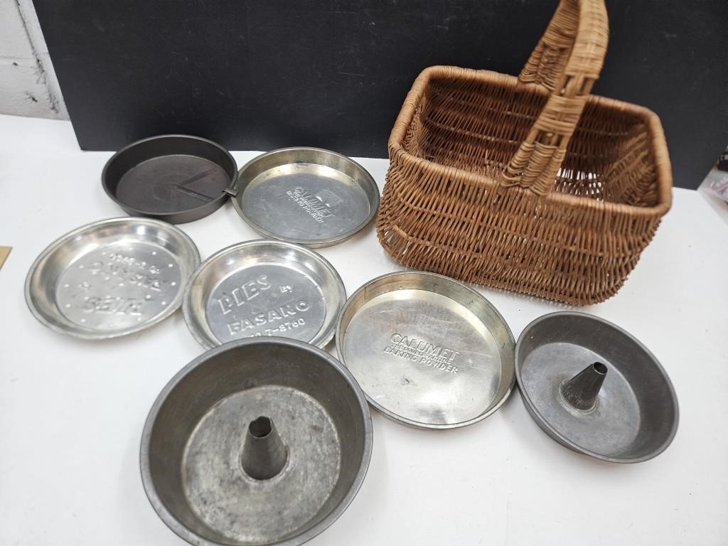 Advertising Pie Pans,  Traditional Basket +