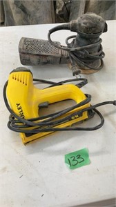 Stanley, electric stapler and Bosch sander