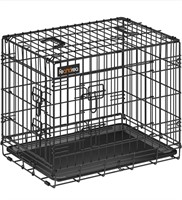 ($52) Feandrea Dog Crate, 24-Inch Foldable Dog