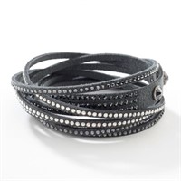 *Tanjay Crystal Wrap-Star Bracelet- Grey