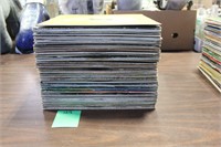 Stack of vintage vinyl records