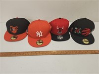 (4) Mens Hats- Including New York Yankees &