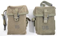 2 US M1956 Canvas M-14 Magazine Carriers