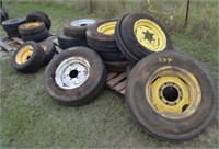 17 SMALL TRACTOR TIRES (VARIOUS SIZES)