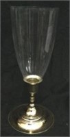 Elegant Brass Candlestick Holder w/ Glass lamp