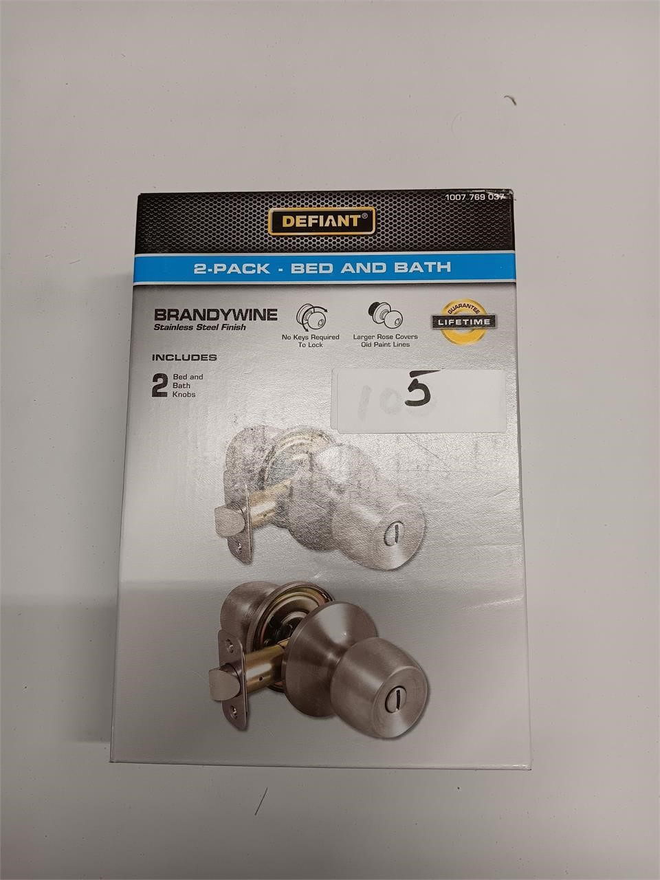 2 pack bed and bath door knob