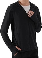 NEW/ COOFANDY Men's Full Zip Jacket hooded Black