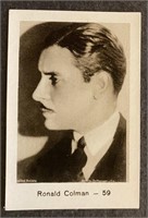 RONALD COLMAN: Antique Tobacco Card (1932)