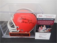 MARION MOTLEY SIGNED AUTO BROWNS MINI HELMET JSA