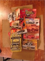 Box lot of die cast muscle cars