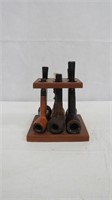 Vintage Pipeholder with 6 Pipes