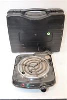 PORTABLE GAS STOVE WITH CASE & ELECTRIC BURNER