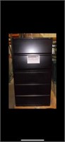 2 Black lateral 5 door file cabinet