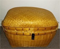 Large woven basket and content