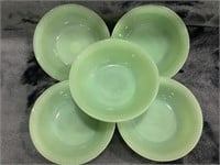 5 Piece Vintage Jadeite Dessert Dishes