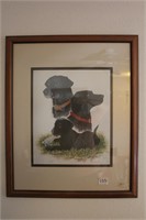 Black Lab Print Signed and Framed