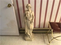 CHRISDON STATUE - RESIN - LADY WITH FLOWERS - 36"