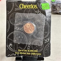 2000 CHEERIOS SEALED MEMORIAL PENNIES CENTS