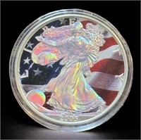 2005 Colorized Silver Dollar 1 OZ Fine Silver