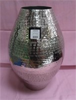 SILVER METAL VASE