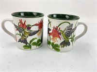 (2) 1995 Potpourri Hummingbird Garden Mugs