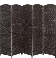 Handwoven Bamboo 5 Panel Partition