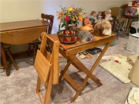 (2) wooden folding tables