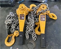 Qty (2) Harrington 3 Ton Chain Hoists - LB030