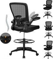 $110  POWERSTONE Ergonomic Drafting Chair  Black.