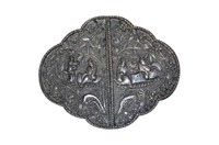 Embossed Silver Chinese Buckle