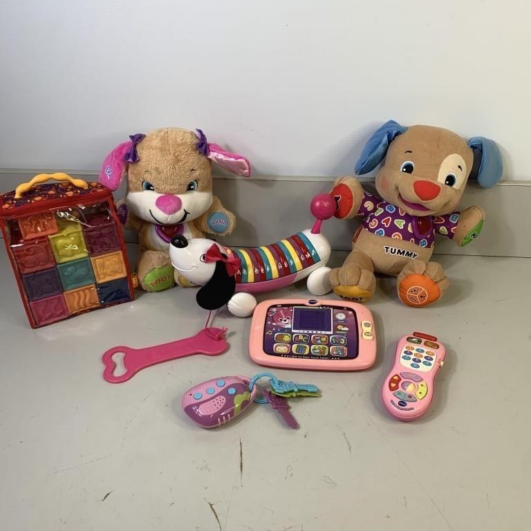 Toy Lot 10- Rubber Blocks, Tablet, Phone, Weiner