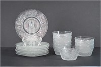 Classic Glass Sandwich Plates and Bowls