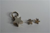 Sterling Star Earrings & Pendant