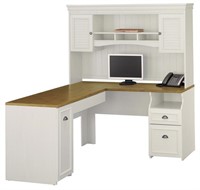 Bush Furniture L Shaped Desk with Hutch