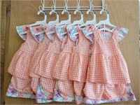 6 carter's 3 piece girls 18 month outfits