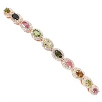 Natural Multi Color Tourmaline Bracelet