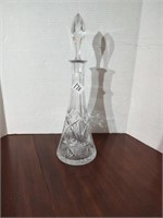 Beautiful vintage crystal decanter. 16.5" tall