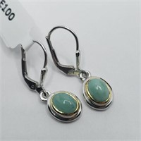 Silver Sakota Emerald Earrings